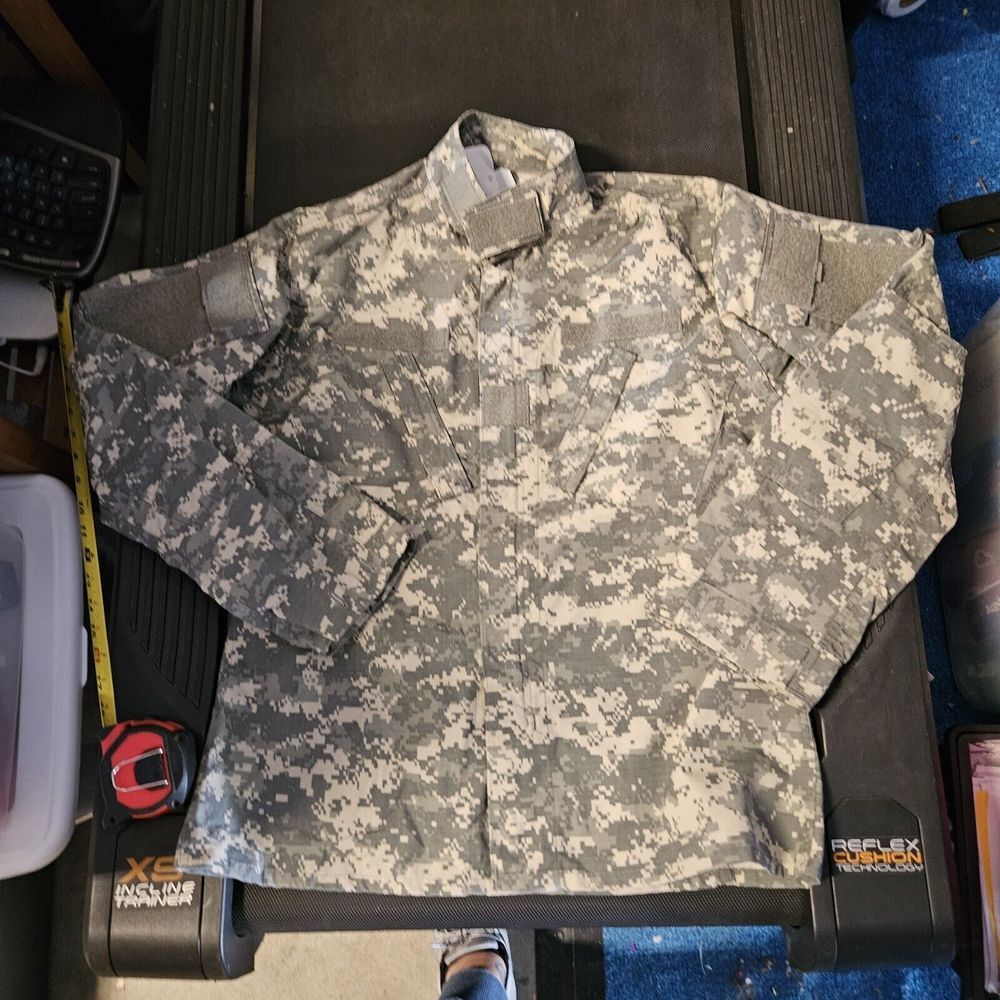 US Military digital‎ camo BDU fatigue zip up jacket size Medium Long